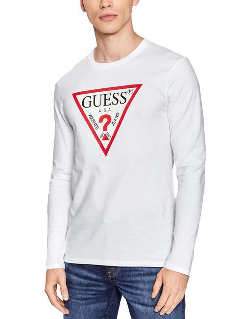 GUESS CN ORIGINAL LOGO Sweatshirt mit Rundhalsausschnitt purweiß - Herren-T-Shirts