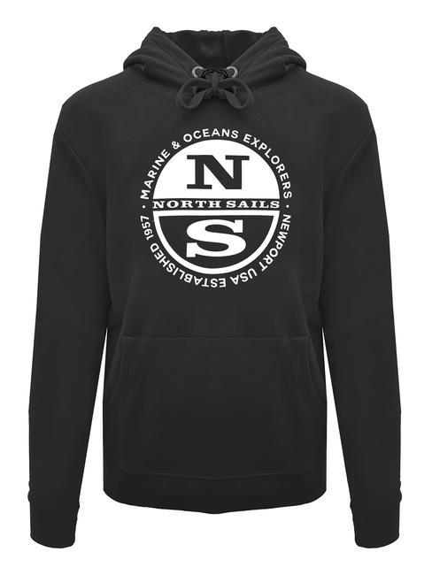 NORTH SAILS Felpamitcappuccio e tasca Sweatshirt mit Kapuze und Tasche Schwarz - Sweatshirts Herren
