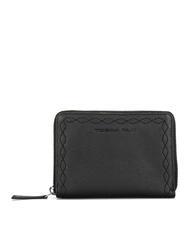 TOSCA BLU SHIRLEY Geldb&ouml;rse aus Leder f&uuml;r Damen Schwarz - Brieftaschen Damen - 1