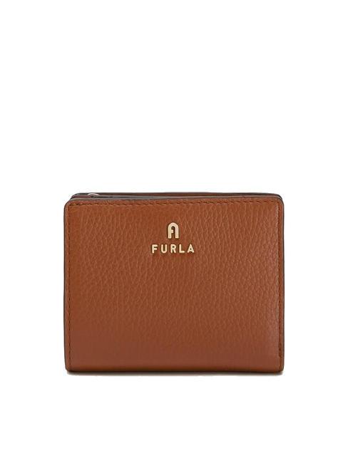 FURLA CAMELIA Kompakte Brieftasche aus Kalbsleder Cognac - Brieftaschen Damen