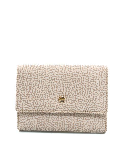BORBONESE CLASSICA Mittlere Brieftasche mit Klappe Sand - Brieftaschen Damen