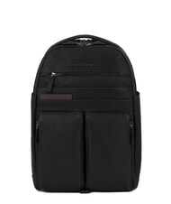 PIQUADRO PAAVO Laptop-Rucksack 15,6", aus Leder Schwarz - PC-Rucksäcke - 1