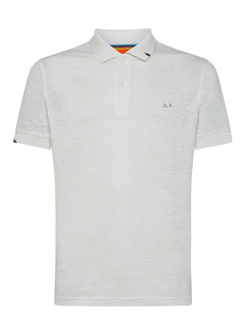 SUN68 SOLID Poloshirt aus Stretch-Baumwolle Weiß - Herren-Polo-Shirts/Herren-Polo-Shirt/Herrenpoloshirt/Herrenpoloshirts
