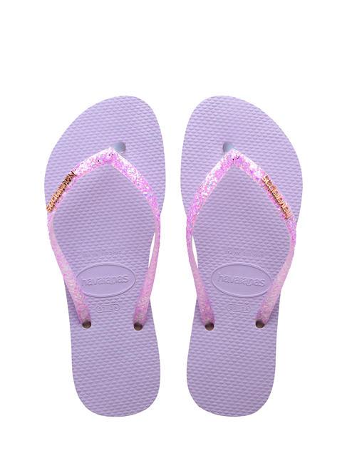 HAVAIANAS SLIM GLITTER FLOURISH Flip-Flops aus Gummi Violett - Damenschuhe