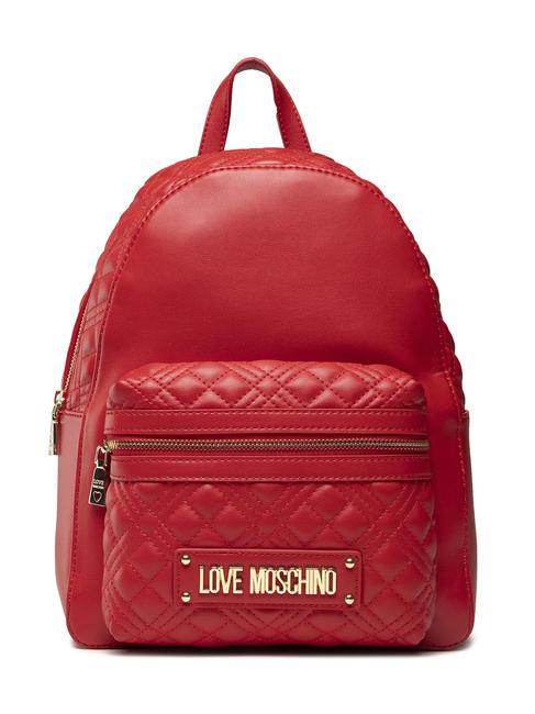 LOVE MOSCHINO QUILTED Runder Rucksack mit Tasche rot - Damentaschen