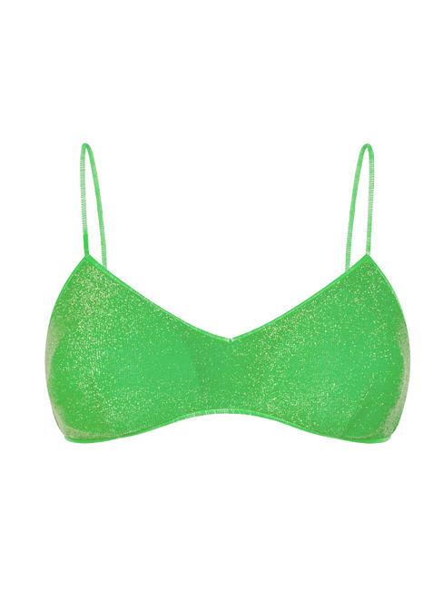 SUN68 LUREX Bikinioberteil mit V-Ausschnitt hellgrün - Bademode für Damen