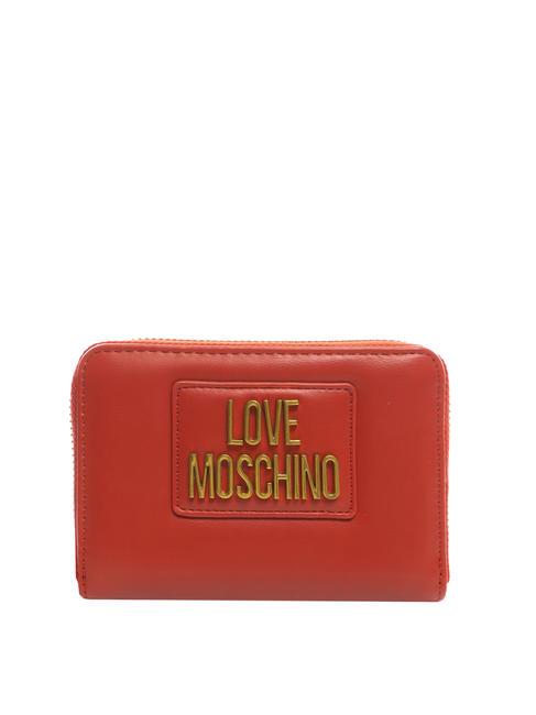 LOVE MOSCHINO LOGO Brieftasche mit Reißverschluss rot - Brieftaschen Damen