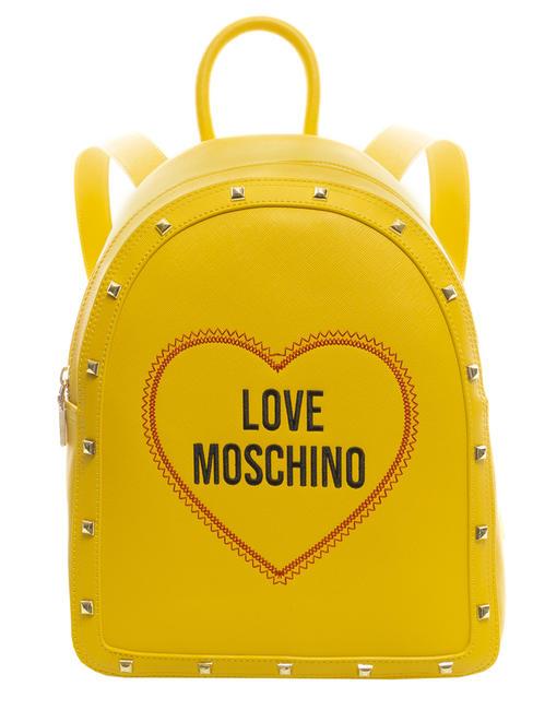LOVE MOSCHINO LOGO CUORE Rucksack Gelb - Damentaschen