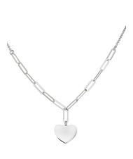 AMEN COCCOLE Rhodinierte Silberkette mit Herz - Halsketten