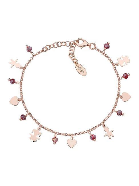 AMEN BOBOLINI Armband mit Rubinzirkonen Rose - Armbänder