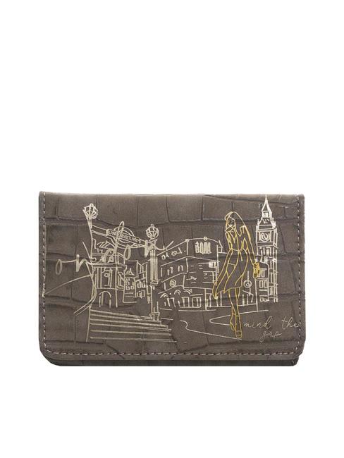 YNOT EMMA Mittelgroße Geldbörse London Taupe - Brieftaschen Damen