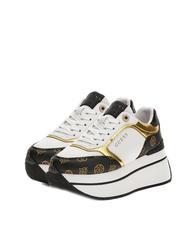 GUESS CAMRIO Plateau-Sneaker Weiss-braun - Damenschuhe - 1