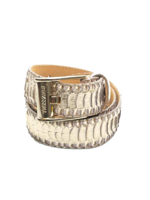 TRUSSARDI XENO Gürtel aus laminiertem Leder, kürzbar Felsen - Gürtel