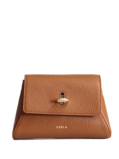 FURLA NET Umschlagtasche mit Schultergurt Cognac - Damentaschen