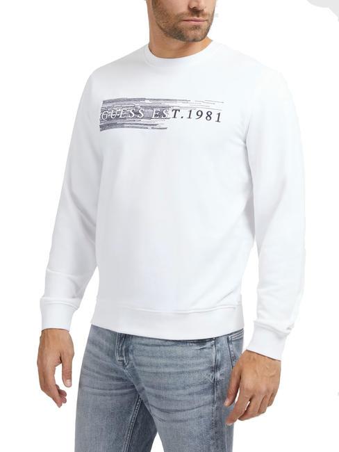 GUESS BEAU Sweatshirt mit Rundhalsausschnitt purweiß - Sweatshirts Herren