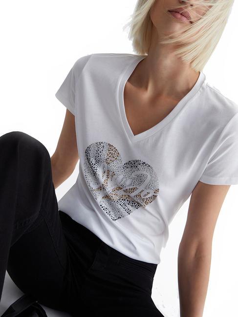 LIUJO DIAMOND eco-friendly Glitzer-T-Shirt BCO Liujo Herz - T-Shirts und Tops für Damen