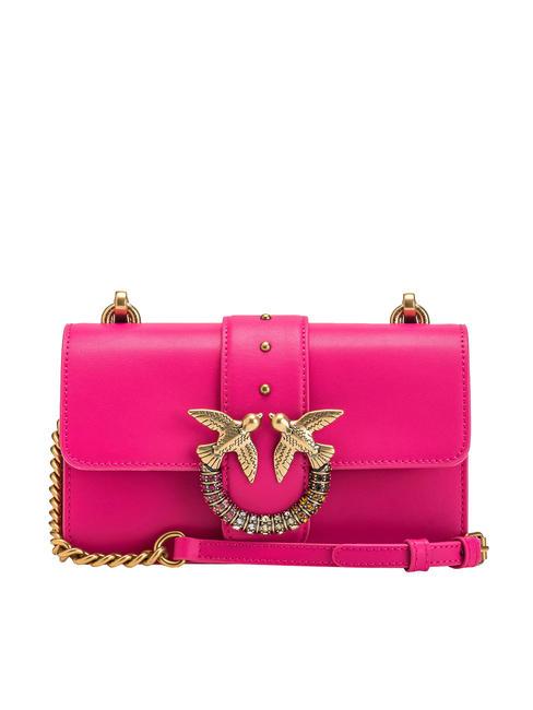 PINKO MINI LOVE BAG Tasche eins einfach mit Juwelen ch-Antikgold Rote Bete - Damentaschen