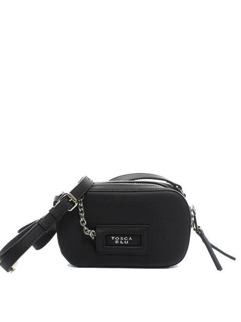 TOSCA BLU YALE Kameratasche aus Leder Schwarz - Damentaschen