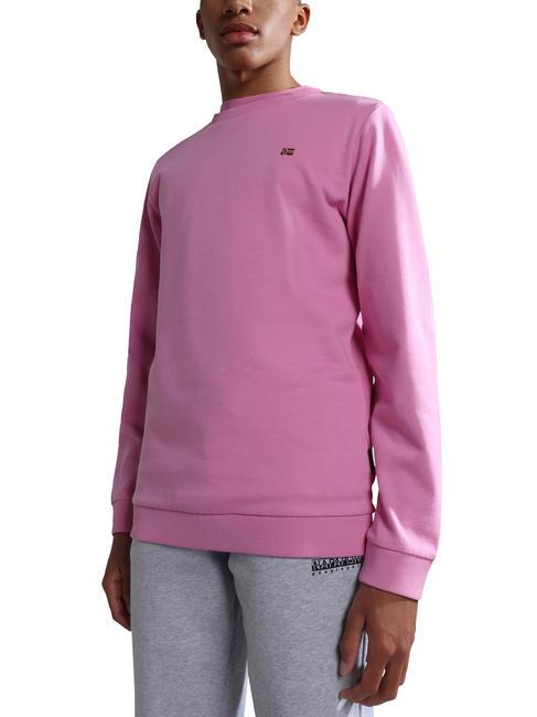 NAPAPIJRI K BALIS Rundhals-Sweatshirt aus Baumwolle mit Mikroflagge rosa Alpenveilchen S. 91 - Sweatshirts Kinder