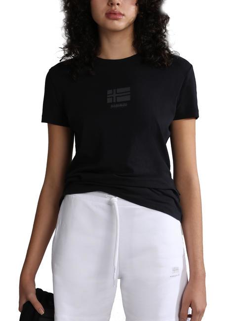 NAPAPIJRI S-IBARRA Baumwoll t-shirt schwarz 041 - T-Shirts und Tops für Damen