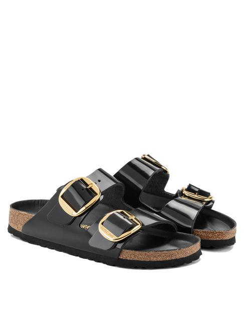 BIRKENSTOCK ARIZONA Big Buckle Sandale aus Leder schwarz leuchten - Schuhe Unisex