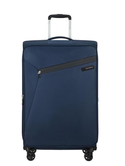 SAMSONITE LITEBEAM Großer erweiterbarer Trolley Mitternachtsblau - Halbharte Trolleys