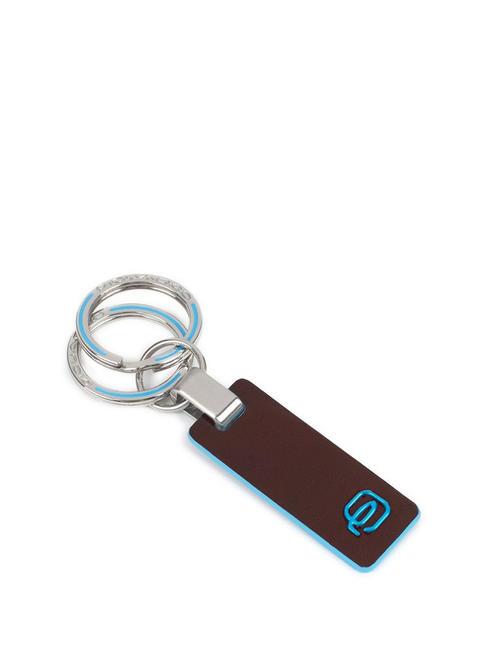 PIQUADRO BLUE SQUARE Schlüsselanhänger aus Leder MAHAGONI - Schlüsselanhänger und Schlüsseletuis