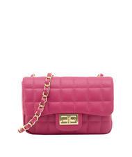 LESAC GIULIA Dollar-Umh&auml;ngetasche aus Leder mit Kette Fuchsie - Damentaschen - 1