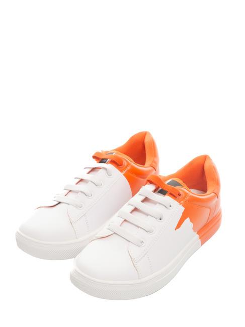 TRUSSARDI DEREK Kinder-Sneaker weiß/orange - Kinderschuhe