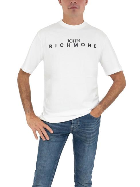 JOHN RICHMOND ELVINS Basic-T-Shirt weiß/schwarz - Herren-T-Shirts