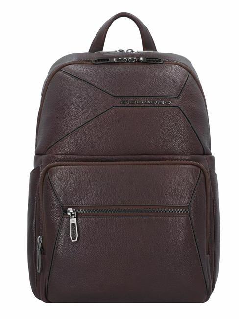 PIQUADRO RHINO Lederrucksack für 14" PC MORO - PC-Rucksäcke