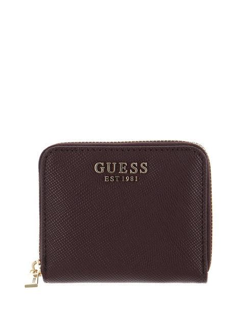 GUESS LAUREL Kleines Portemonnaie mit Reißverschluss Pflaume - Brieftaschen Damen