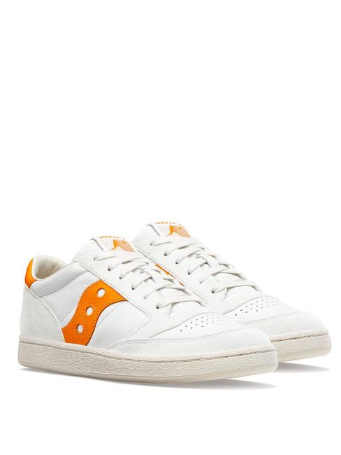 SAUCONY JAZZ COURT Ledersneaker weiß/orange - Herrenschuhe