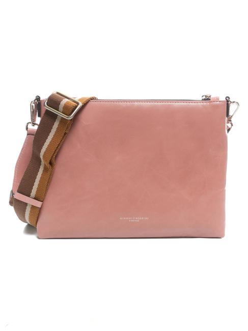 GIANNI CHIARINI CLUTCH Tasche mit Schultergurt aus Leder Rosenmorgen - Damentaschen