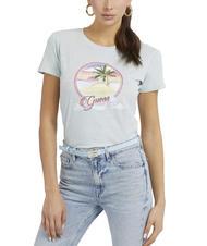 GUESS PALM Baumwoll-T-Shirt mit Rundhalsausschnitt - T-Shirts und Tops f&uuml;r Damen