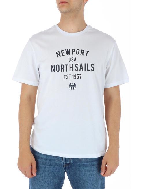 NORTH SAILS NEWPORT USA Baumwoll t-shirt Weiß - Herren-T-Shirts