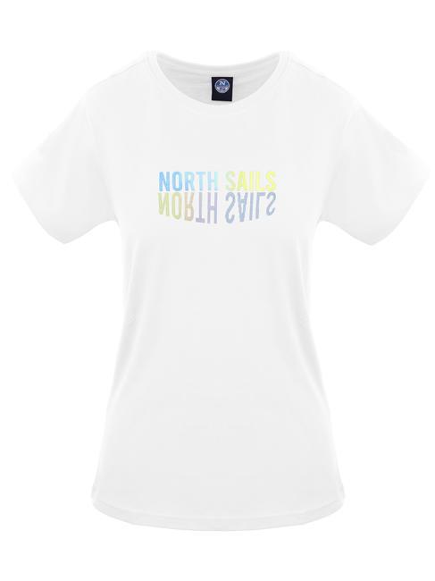 NORTH SAILS LOGO MIRROR Baumwoll t-shirt Weiß - T-Shirts und Tops für Damen