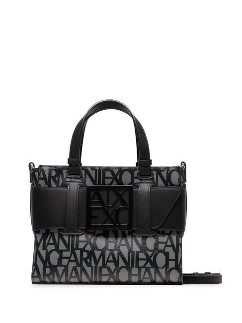 ARMANI EXCHANGE LOGO ALL OVER Kleine Tasche mit Schultergurt beige/schwarz - Damentaschen