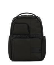 PIQUADRO WOLLEM Rucksack aus Leder und Stoff, 14-Zoll-Laptophalter Schwarz - PC-Rucksäcke - 1