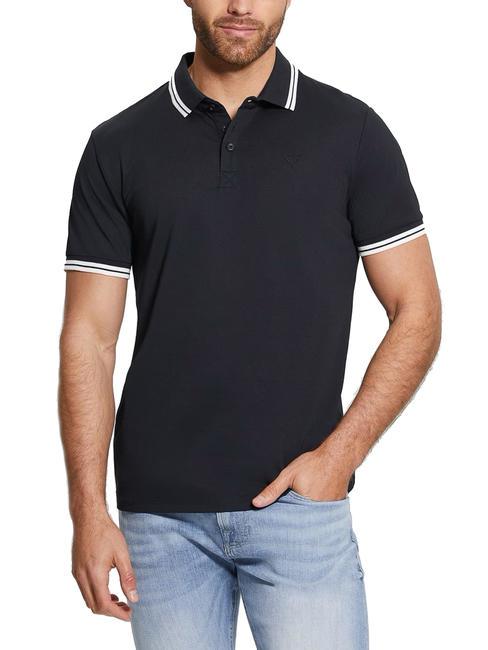 GUESS PIQUE Stretch-Kurzarm-Poloshirt smartblue - Herren-Polo-Shirts/Herren-Polo-Shirt/Herrenpoloshirt/Herrenpoloshirts