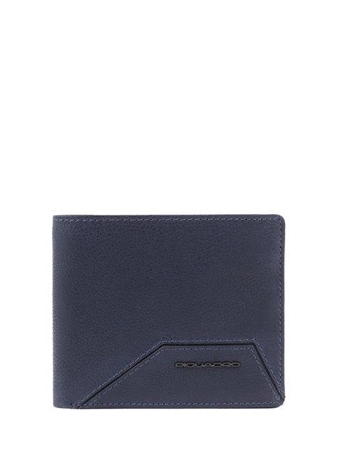 PIQUADRO W118 RFID-Geldbörse aus Leder, herausnehmbares Kartenfach Blau - Brieftaschen Herren