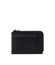 PIQUADRO W122 Geldbörse und Karte aus Leder Schwarz - Brieftaschen Herren - 1
