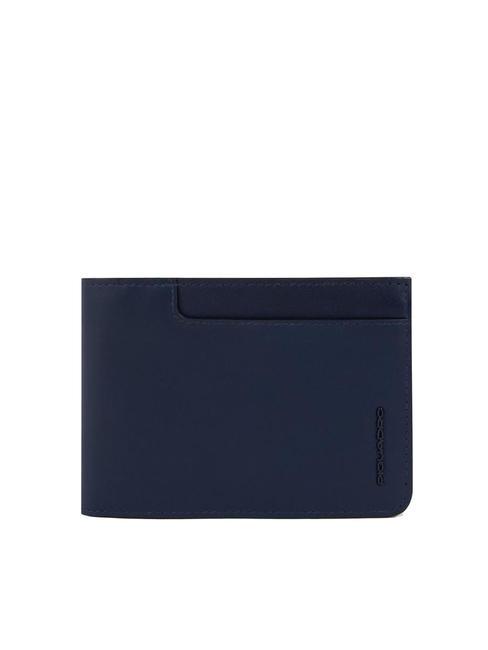 PIQUADRO W122 Geldbörse mit Dokumentenhalter Blau - Brieftaschen Herren