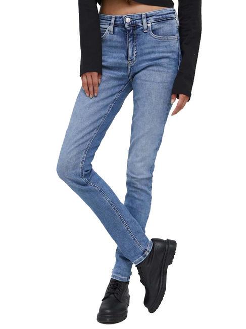CALVIN KLEIN CKJ MID RISE SKINNY Slim-Fit-Jeans leichter Denim - Damenjeans