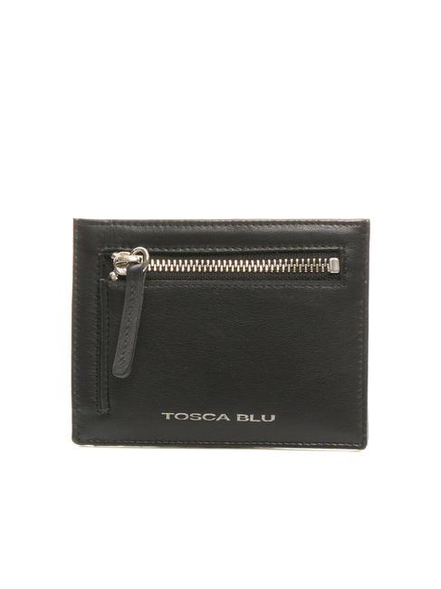 TOSCA BLU BASIC Kartenetui aus Leder Schwarz - Brieftaschen Damen