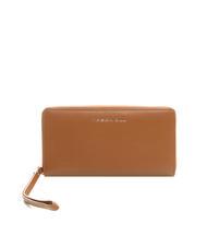 TOSCA BLU BASIC Ledergeldb&ouml;rse mit umlaufendem Rei&szlig;verschluss BRAUN - Brieftaschen Damen - 1