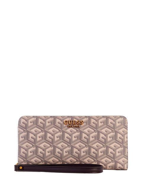 GUESS LAUREL Kleines Portemonnaie mit Reißverschluss Express-Logo - Brieftaschen Damen