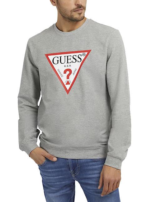GUESS AUDLEY Sweatshirt mit Dreieck-Logo Marmorheide - Sweatshirts Herren