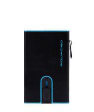 PIQUADRO BLUE SQUARE Lederbrieftasche mit Schiebesystem Schwarz - Brieftaschen Herren - 1