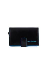 PIQUADRO BLUE SQUARE Kreditkartenetui aus Leder und Metall - Brieftaschen Herren